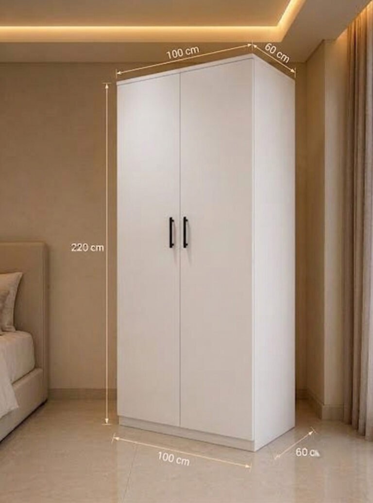 دولاب ملابس بيانكو مودرن أبيض عرض 100 سم، تصميم للمساحات الصغيرة، آدم فرنتشر